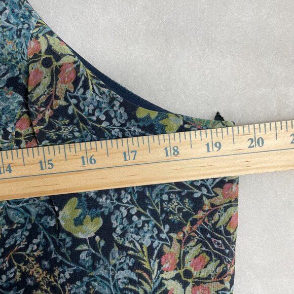 BCBGeneration Womens Multicolor Lightweight Floral Mint Tea A-Line Dress Size L - Picture 5 of 14